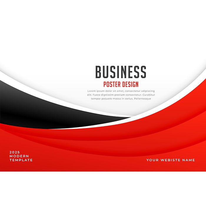 abstract red wave background business presentation 1 ماکت-پوستر-نمای-خالی-بالا