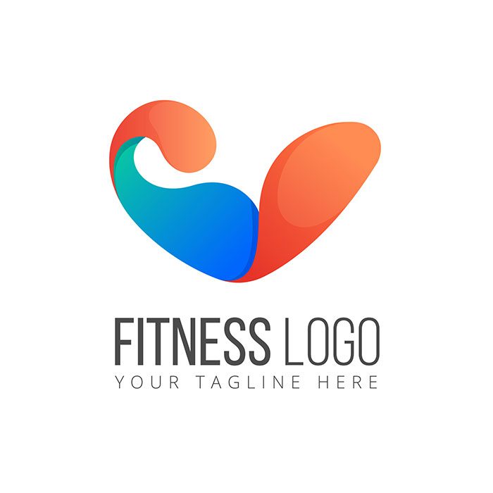 abstract sport fitness logo logotype template 1 پر جنب و جوش-مایع-مواج-پس زمینه-تصویر سه بعدی-انتزاعی-رنگین کمانی-سیال-رندر-نئون-هولوگرافیک