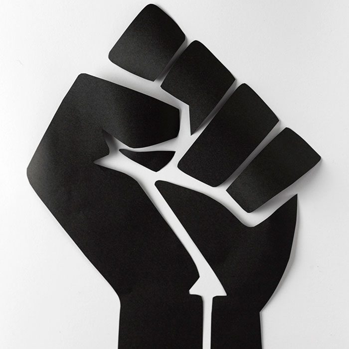 black lives matter concept with black fist 1 آیکون سه بعدی دست نشان دادن مشت