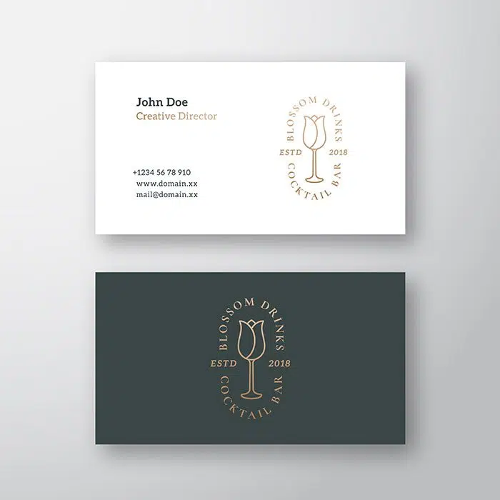 blossom drinks cocktail bar abstract vector logo business card template 1 شکوفه-نوشیدنی-کوکتل-بار-انتزاعی-وکتور-لوگو-کارت-ویزیت-قالب
