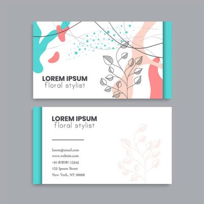 طرح کارت ویزیت رنگارنگ شاد مناسب خدمات چاپ و تبلیغات