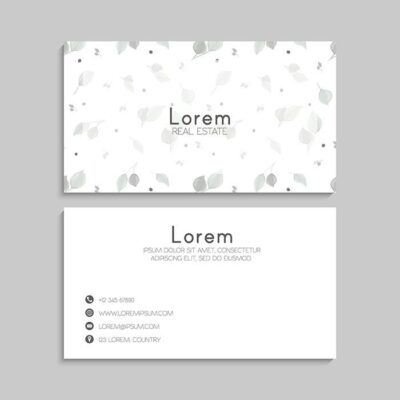 ست پشت رو کارت ویزیت شیک و ساده