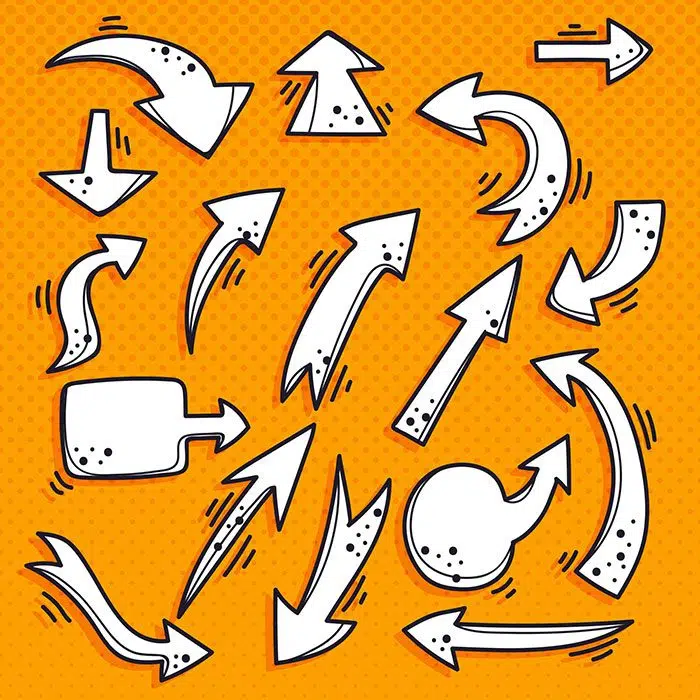 مجموعه پیکان و فلش های حرکتی در جهات مختلف 1 cartoon arrow collection 3 1 کارتون-پیکان-مجموعه_3