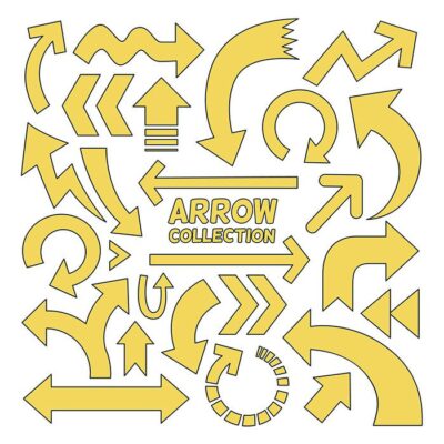 مجموعه فلش و پیکان کامل در جهات مختلف