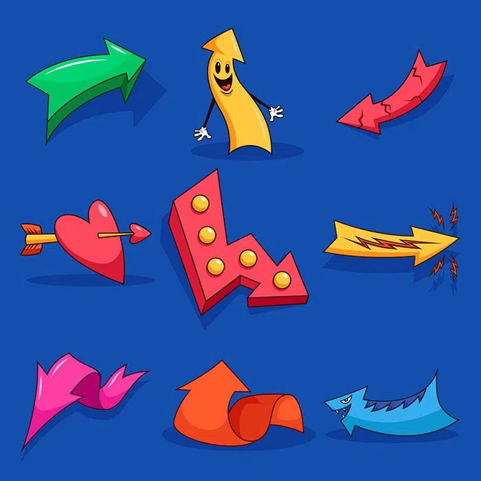 مجموعه فلش متنوع فانتزی 1 cartoon arrow collection 7 1 کارتون-پیکان-مجموعه_7