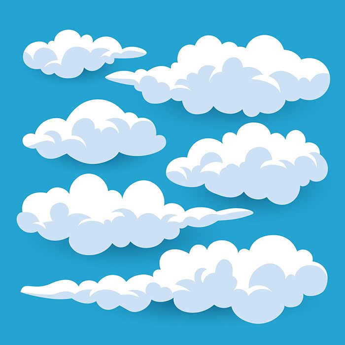 cartoon clouds collection 1