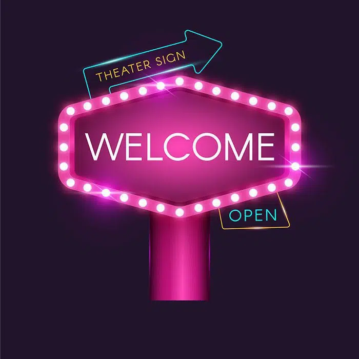 classic neon sign with retro style 2 1 مجموعه-سفید-پیکان