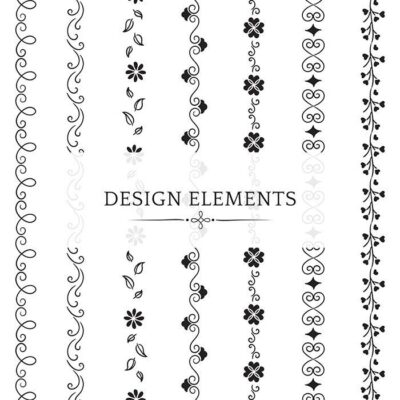 ست و مجموعه حاشیه و خطوط جدا کننده شیک و ساده