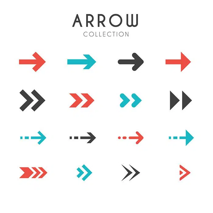 collection modern arrows flat design 1 مجموعه-سفید-پیکان