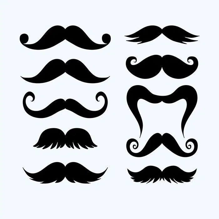 collection mustaches 1 مجموعه-سفید-پیکان