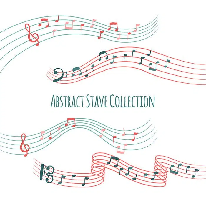collection pentagram with musical notes 1 مجموعه-سفید-پیکان