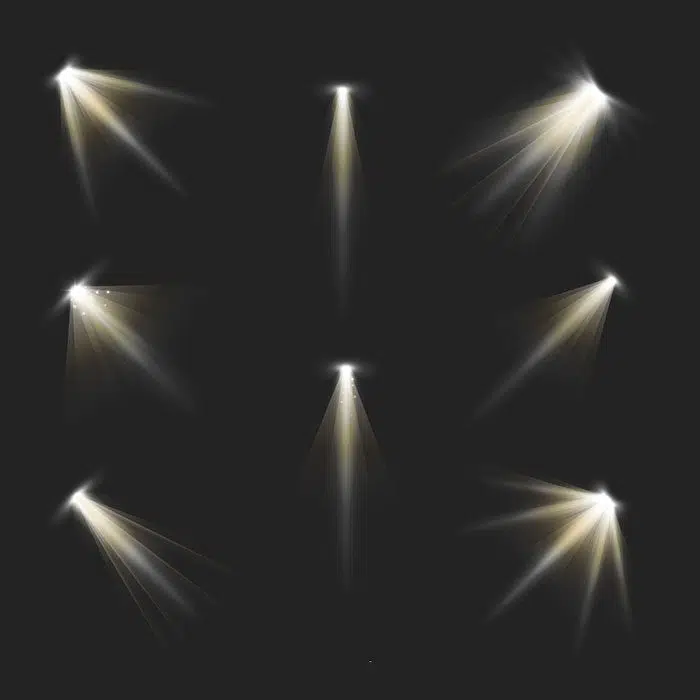 collection realistic spotlight illumination 2 1 مجموعه-سفید-پیکان