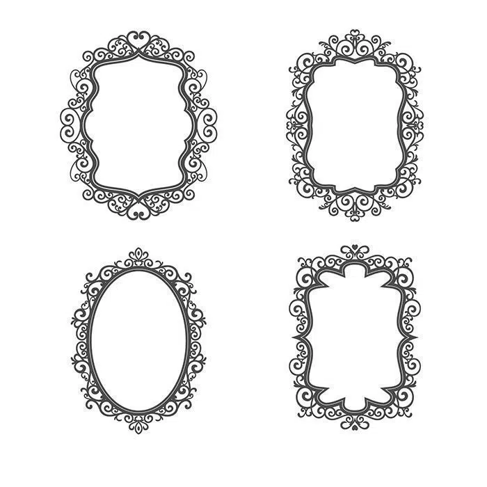 collection vintage ornamental frames 1 مجموعه-سفید-پیکان