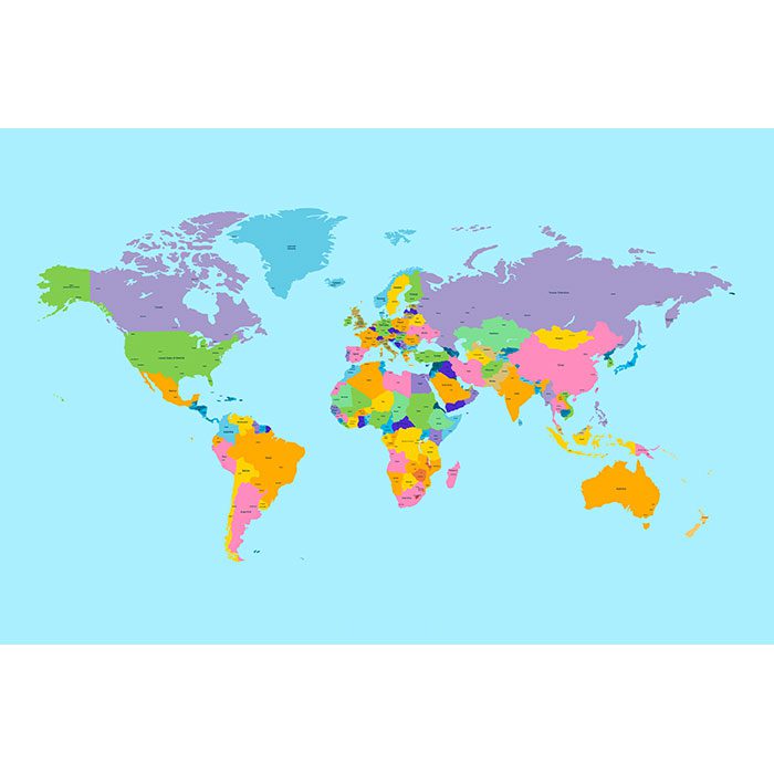 colored political world map 1 وکتور