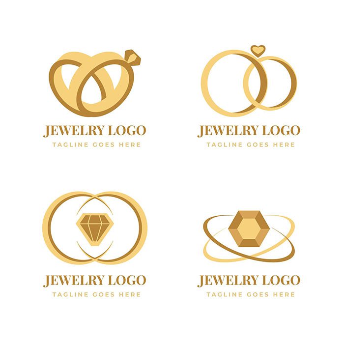 creative flat design ring logo templates 1 مجموعه آرم-آشپز-زن-مسطح 1