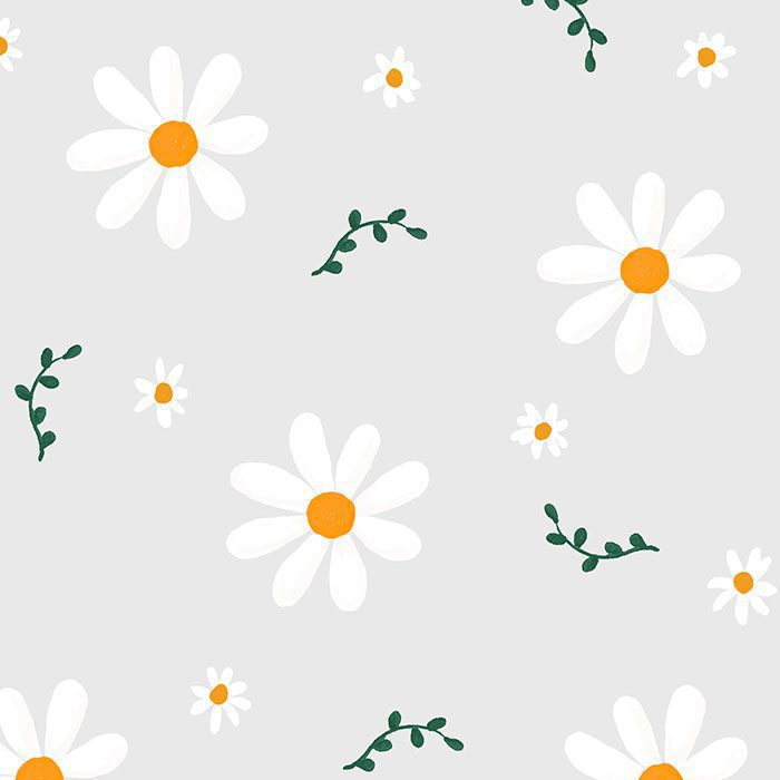 daisy flowers patterned background vector cute hand drawn style 1 لوگو دیزاین طرح بال