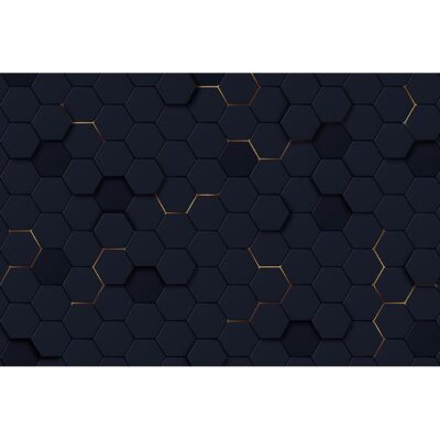 پس زمینه مشکی شش ضلعی