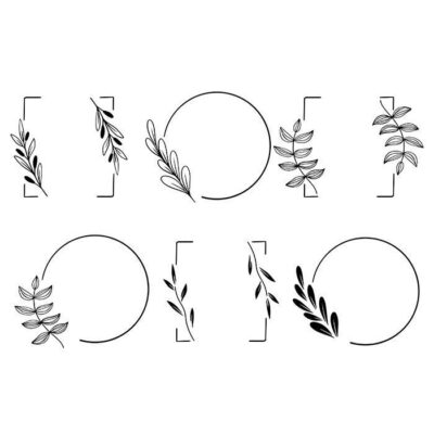 طرح حاشیه و قاب دایره خطی