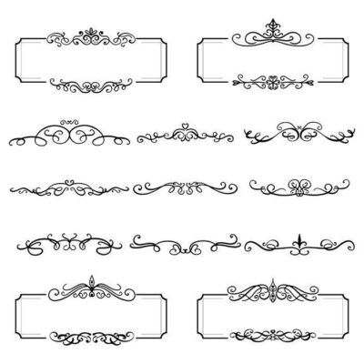 طرح قاب تزئینی با گل و کادر خالی