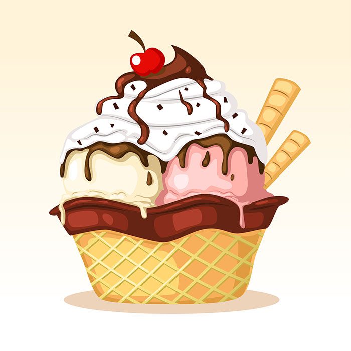 delicious ice cream 1 مجموعه-رنگارنگ-پیکان-برچسب-طراحی تخت