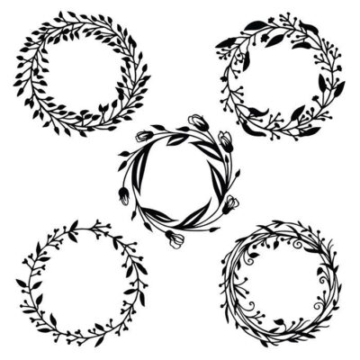 طراحی المان و مجموعه قاب گل و تاج گل