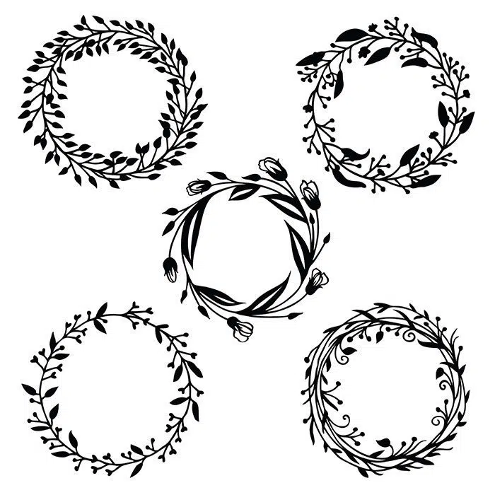 design elements set floral frame vignette 1 مجموعه طرح مسطح سیاره