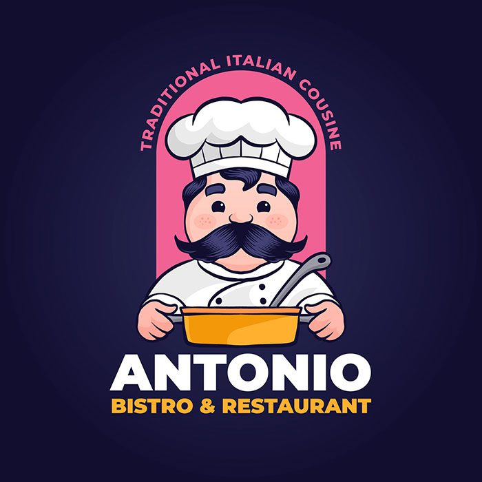 detailed chef logo template 1