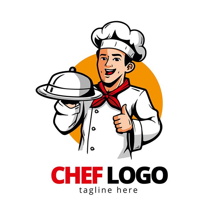 detailed chef logo template 5 1 مجموعه آرم-آشپز-زن-مسطح 1
