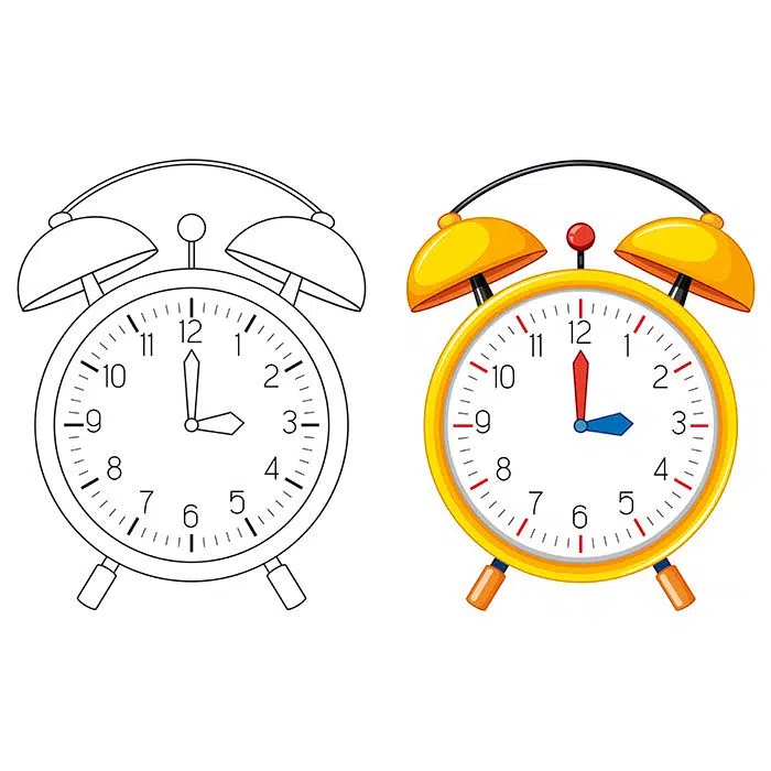 doodle object alarm clock 1 مجموعه طرح مسطح سیاره