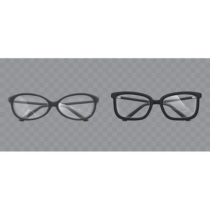 وکتور عینک با شیشه شکسته مناسب اپیتک 1 eyeglasses with shattered glass realistic vector 1 عینک-با-وکتور-شیشه شکسته-واقعی