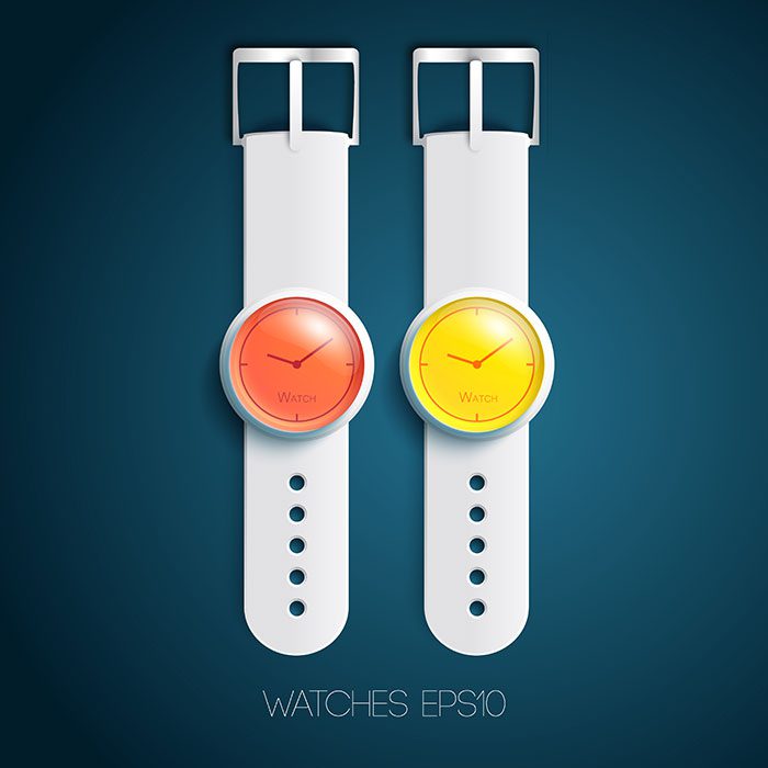 fashionable accessory watch 1 وکتور ابر و آسمان آبی