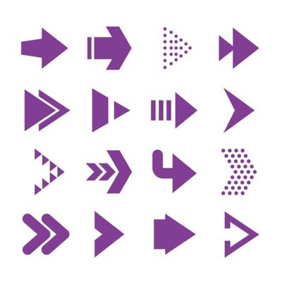 مجموعه 16 تایی  ست فلش های بنفش تخت