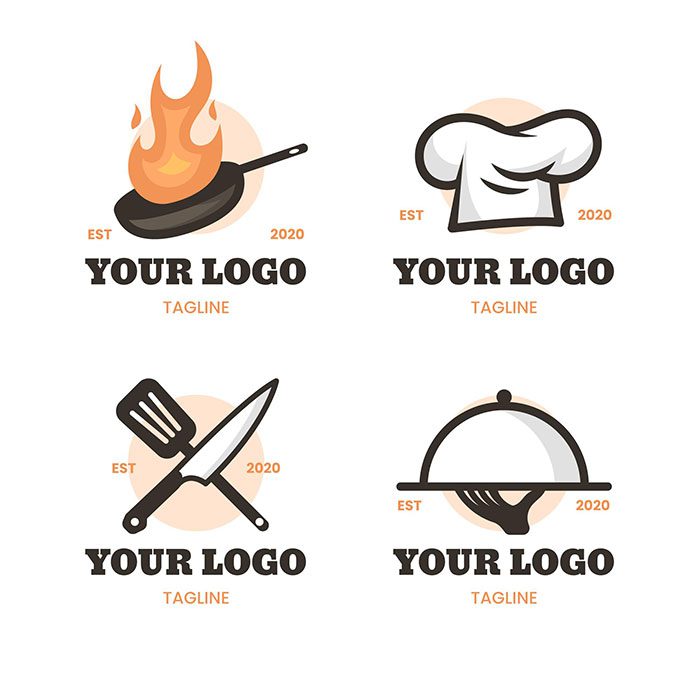 flat chef logo collection 2 1 طرح