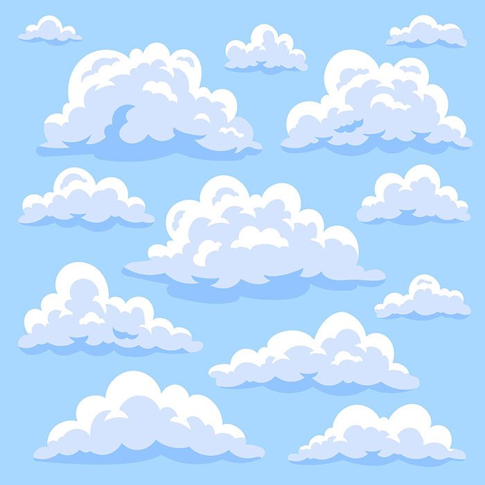 flat clouds collection 1 آسمان خراش-ساخت-مفهوم-ایزومتریک-با-نمادهای-آماده سازی-ساختمان