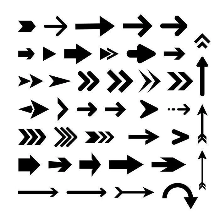 ست فلش های های متنوع و مدرن 1 flat design arrow set black 1 مسطح-طرح-پیکان-مجموعه-سیاه