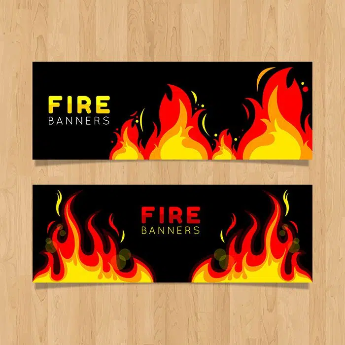 قالب و فرم آماده آتش و زمینه مشکی 1 flat design fire banner 4 1 طرح مسطح-آتش بنر 3