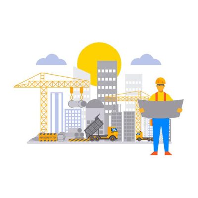 طرح وکتور و تصویر سازی مهندسی ساختمان و ساخت و ساز و نقشه آپارتمان