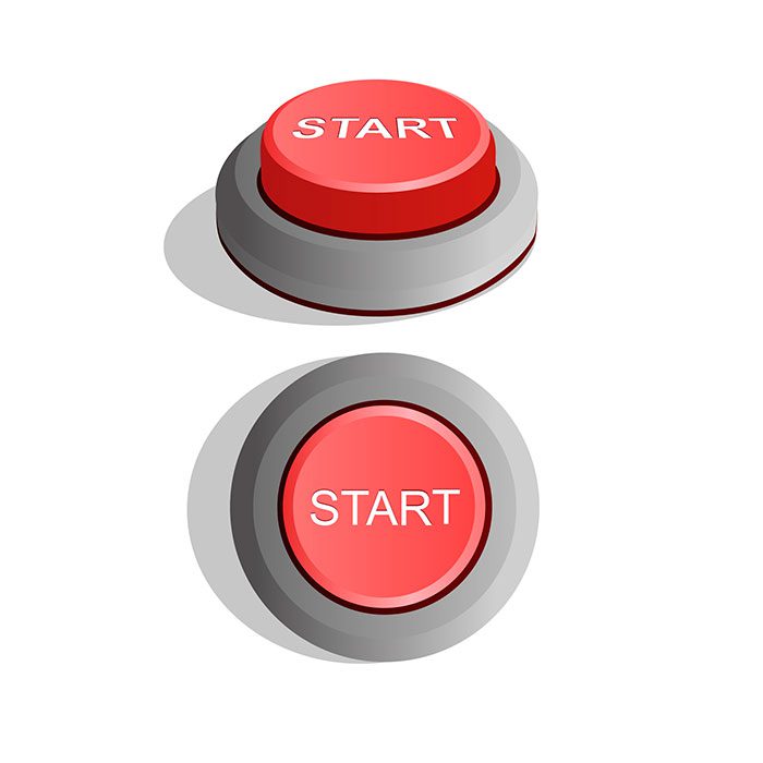 flat red start button 1 طرح
