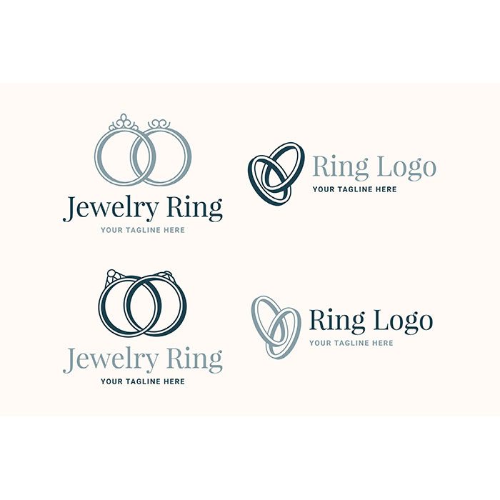 flat ring logo template collection 1