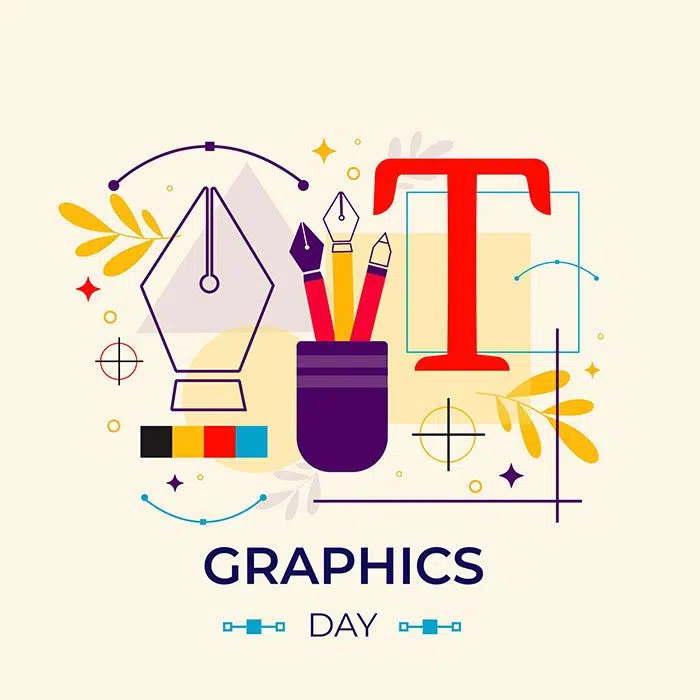 flat world graphics day illustration 1 تصویرسازی روز گرافیک جهان مسطح 1