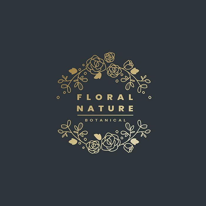 floral nature badge design vector 1 لوگو دیزاین طرح بال