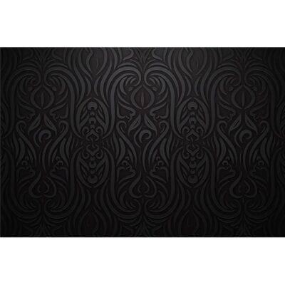 پس زمینه انتزاعی مشکی با گل های زینتی