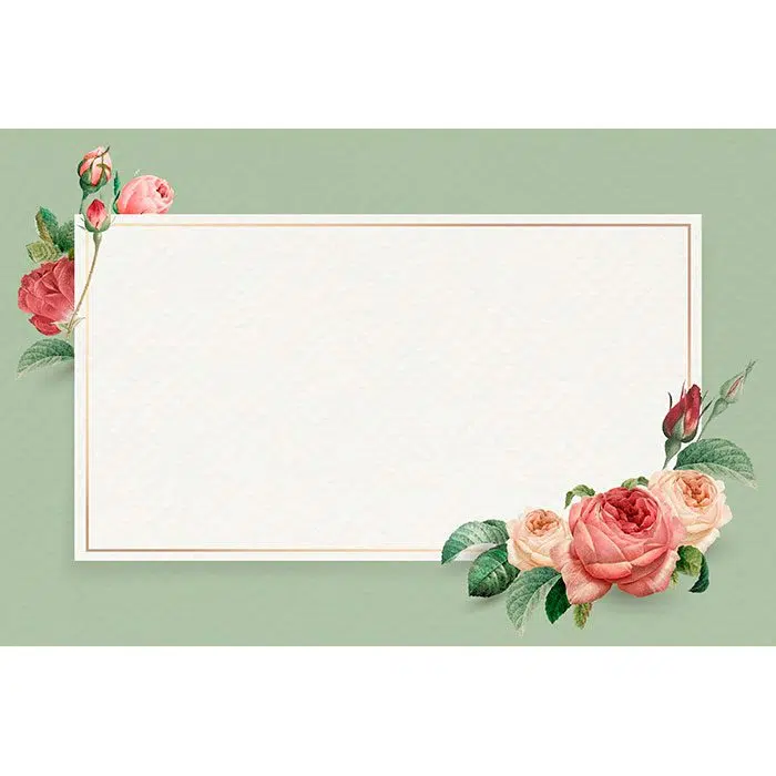 قاب و کار خالی با حاشیه گل 1 floral rectangle golden frame vector 1 وکتور گل-مستطیل-قاب طلایی