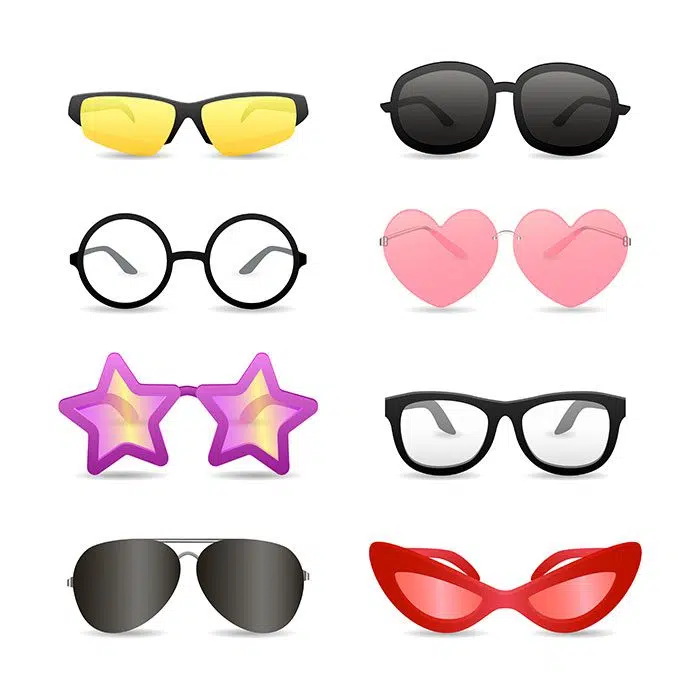 funny glasses different shapes 1 کارت-روز-پدرها-با-عینک-سبیل-کراوات