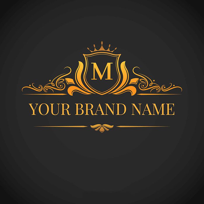 golden elegant corporative logo template 1