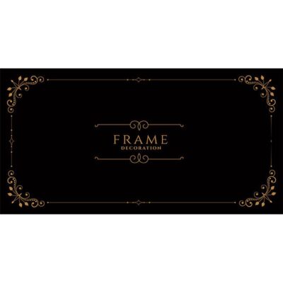 قاب و فریم مشکی و حاشیه طلایی لوکس و شیک