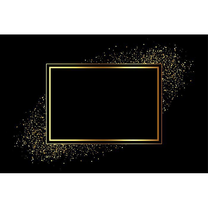 golden frame with glitter scatter 1