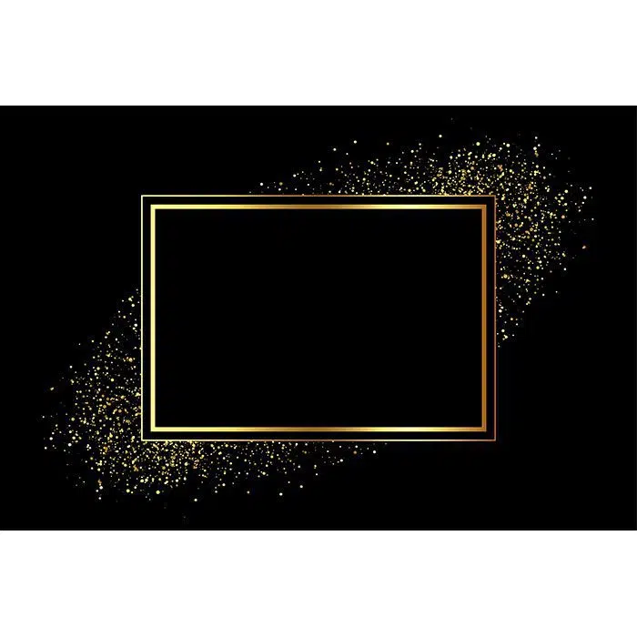golden frame with glitter scatter 1 نارنجی-گل-قاب-وکتور-تصویر زیبا