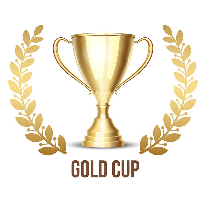 golden trophy cup with laurel wreath 1