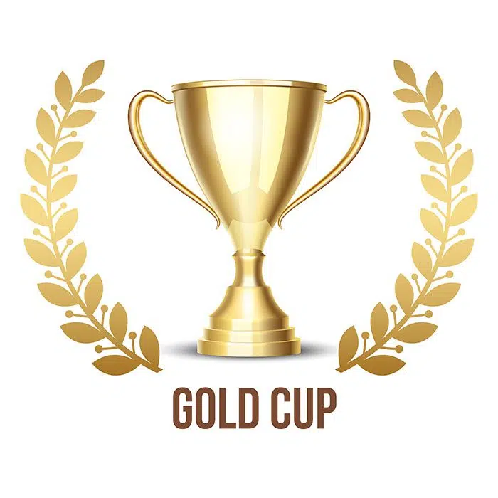 golden trophy cup with laurel wreath 1 آرم وزنه برداری